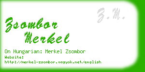 zsombor merkel business card